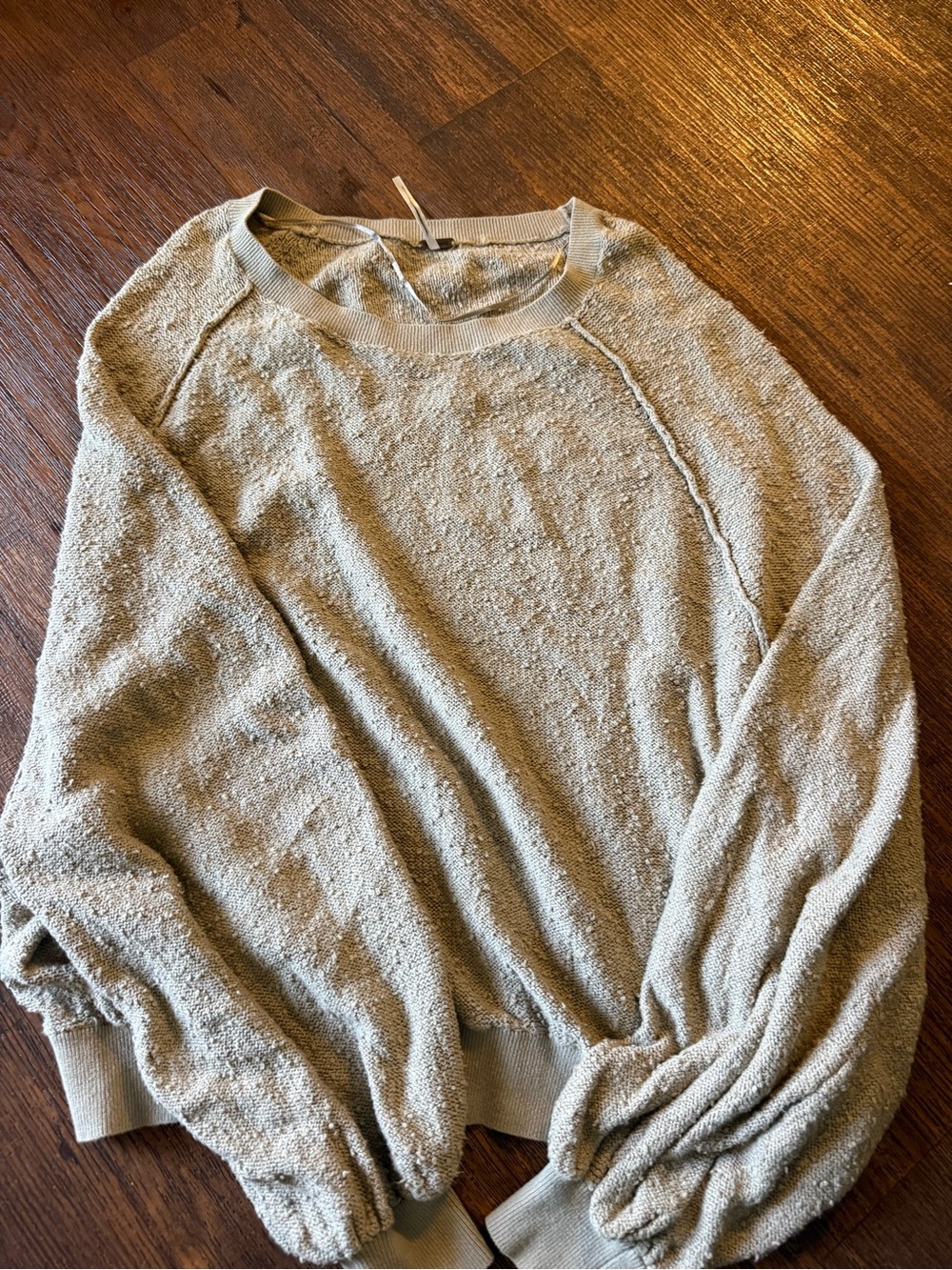 Free people oversized terricloth boho chic bohemian crewneck